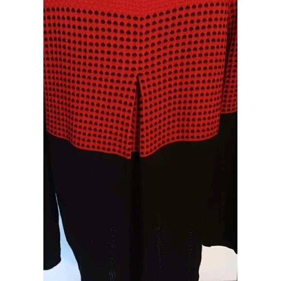 Charter Club Sz. XXL Red/Black Color Block Acrylic Nylon Wool w/Gold Buttons - Picture 5 of 9